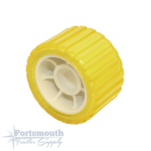 Yellow Ribbed Roller with White Drum 