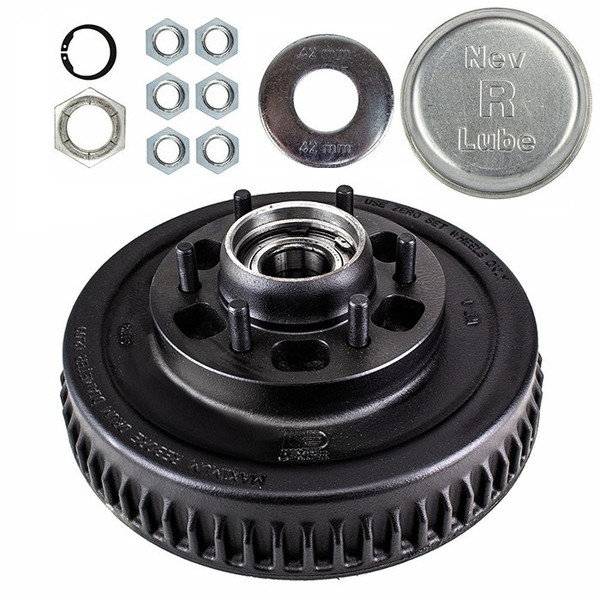 Dexter 6 Lug on 5.50" - Hub & Drum Kit - 1/2" Stud 
