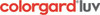 A sleek and modern logo for Mactac ColorGard. The logo features the word "ColorGard" in bold, stylized font, with a subtle gradient effect that transitions from a vibrant color to a more subdued shade, symbolizing the protective qualities of the overlaminate. The design includes an abstract, shield-like shape, emphasizing durability and protection.