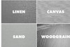Showcasing Different Finishes of DryTac ReTac Textures
A detailed image showing swatches of the four available finishes of DryTac ReTac Textures: canvas, sand, linen, and woodgrain. Each swatch is displayed side by side, illustrating the unique texture and depth that each option offers. This photo is perfect for helping customers visualize the tactile qualities of the material, making it easier for them to choose the best finish for their specific graphic or décor needs.