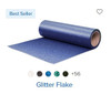 Glitter Flake™ is best known as textured glitter heat transfer vinyl used to produce vibrant designs. This unique, bling material is perfect for creating stand-out looks for fan and spirit wear, cheer uniforms, fashion garments, and more.