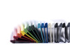 This image showcases a Jewelite Trim Cap sample standing upright on a clean, minimalist background. The 2" trim cap is prominently displayed, emphasizing its robust design, smooth finish, and vibrant color. The clear view highlights the product’s precise edges and high-quality construction, ideal for dimensional signage and channel letter applications.