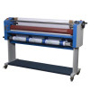 Gfp 355TH 55-Inch Top Heat Laminator – Cold laminator with heat assist roller, rear rewind, and foot pedal for wide format print finishing.