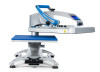 Hotronix Fusion IQ® Heat Press 16x20 by Stahls' on display with the swing-arm open, showing the large platen, smart touchscreen controls, and rugged construction.