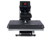 The MAXX® Clam Heat Press 16x20 by Stahls' shown open on a workbench—highlighting its large platen size, digital controls, and rugged clamshell frame.