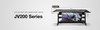 High-resolution image of the Mimaki JV200 Series printer in a production environment, showcasing its sleek design, media handling system, and vivid print output on wide-format roll media.