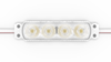 TMTLED Midi Game Changer Edge-lit LED module with 18° × 40° CrystaLens optics, designed for perimeter lighting in sign cabinets and lightboxes. Features snap-in installation, IP67 waterproof rating, and Clean White Technology for even illumination up to 7 feet wide.