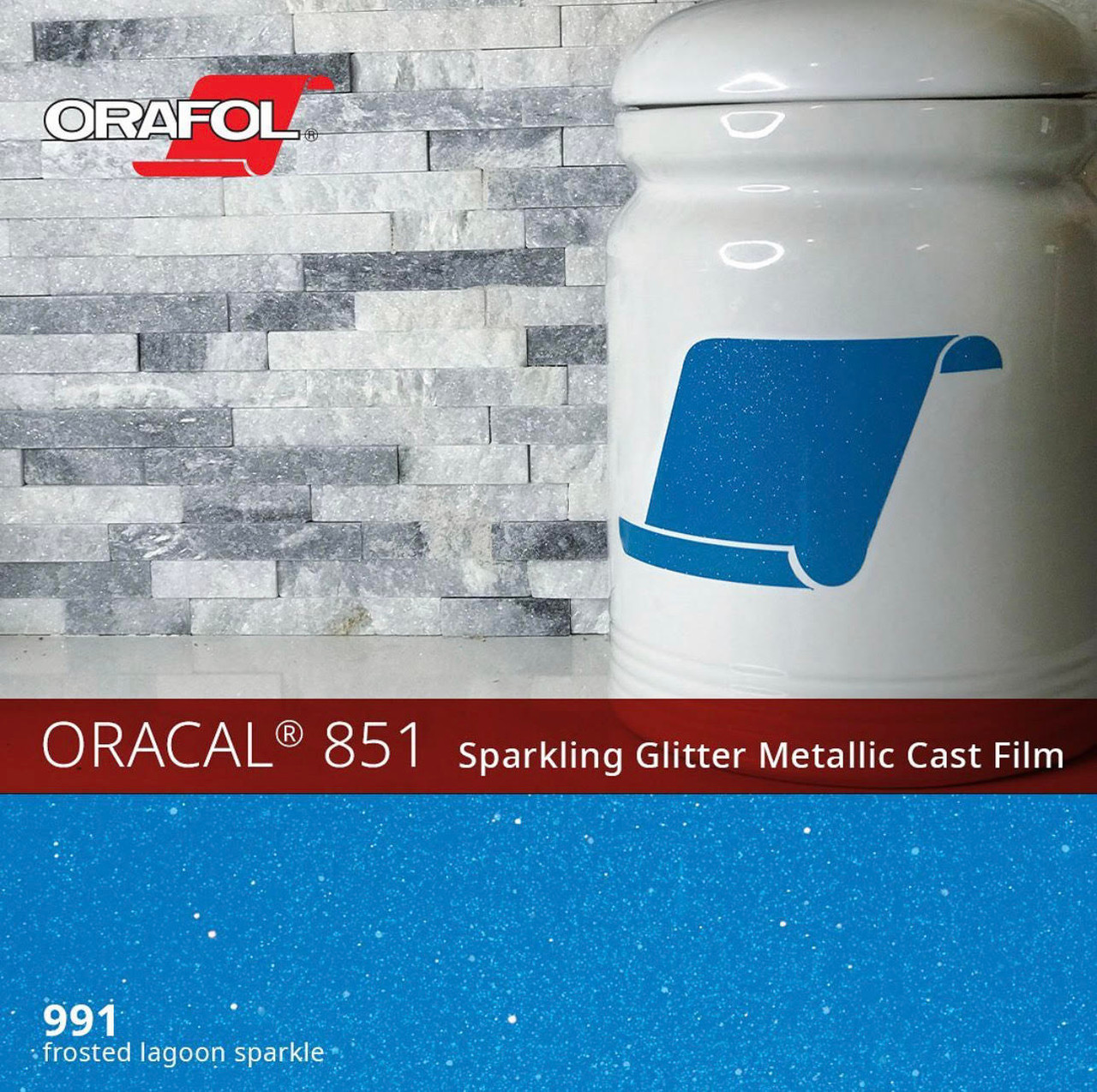 Oracal 851 Sparkling Glitter Metallic Vinyl - 12"