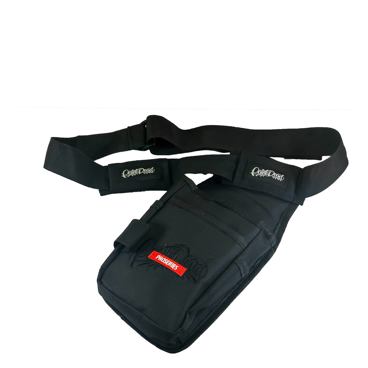 Tool belt, Magnetic tool pouch, Craftsmen tool accessory, AirTag tracking device, Nylon belt, Metal-free tool belt, Craftsmanship tool, Installer's belt, Work efficiency, Magnetic attachment, Tool organization, Craft vinyl, Kirin Global Supplies Wrap Tools, Professional installer, DIY tool belt, Versatile sizing, Surface-friendly design, Craftsmanship convenience