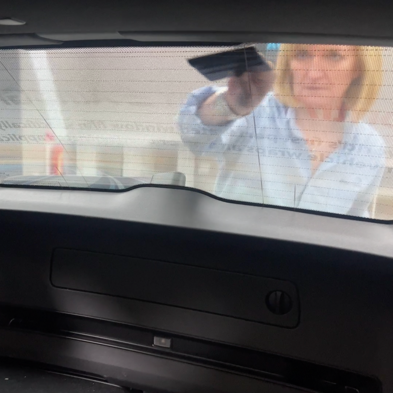 AutoGraph White on Black perforated window film for printing one-way vision graphics. It is specifically designed for vehicle windows and other overlaminated applications.