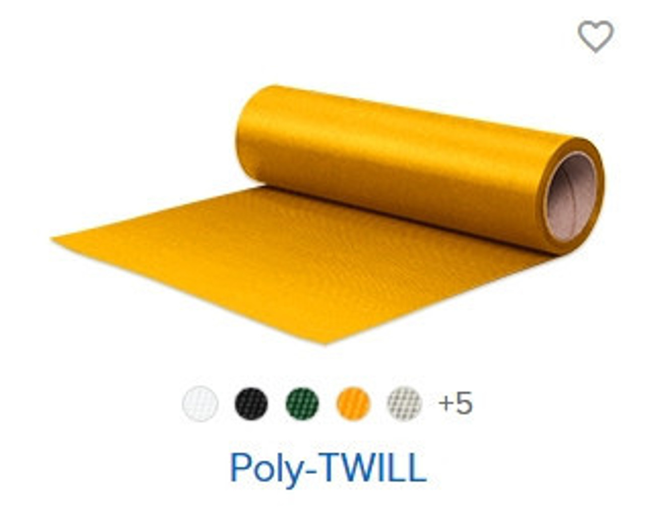 Create custom appliqué designs with Stahls' 100% polyester twill material. It features a heat-activated adhesive to hold your design in place during sewing.