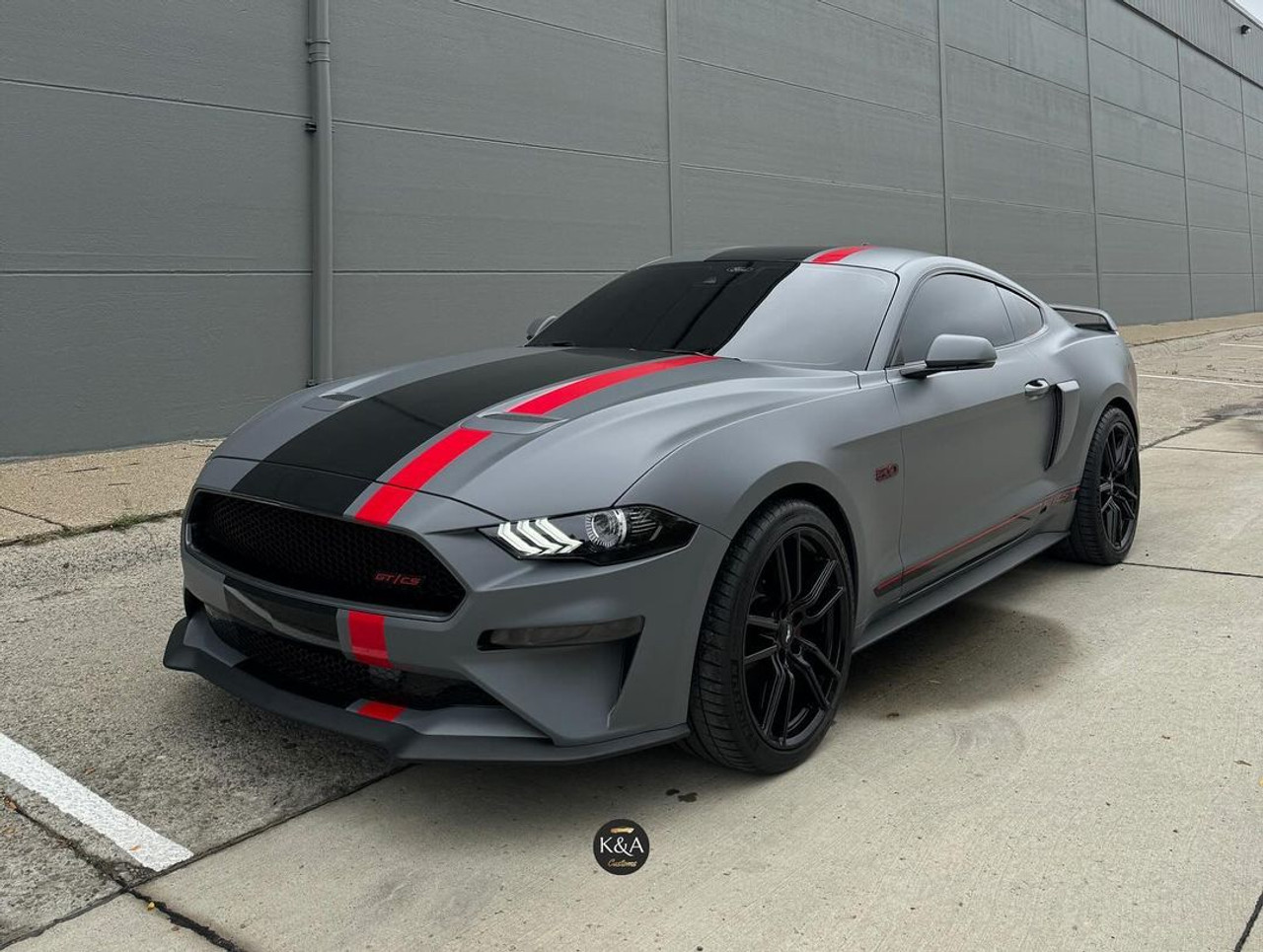 Mustang Wrapped in KPMF Matte Dark Storm Vinyl
A Mustang fully wrapped in KPMF Matte Dark Storm, showcasing the stormy gray tone and smooth matte surface that gives the muscle car a sleek and commanding presence