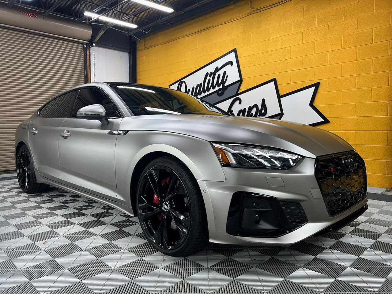 Audi A7 Wrapped in KPMF Matte Iced Silver Titanium Vinyl
An Audi A7 wrapped in KPMF Matte Iced Silver Titanium, showcasing the wrap’s clean, brushed-metal aesthetic with soft matte reflectivity and high-end metallic tones.