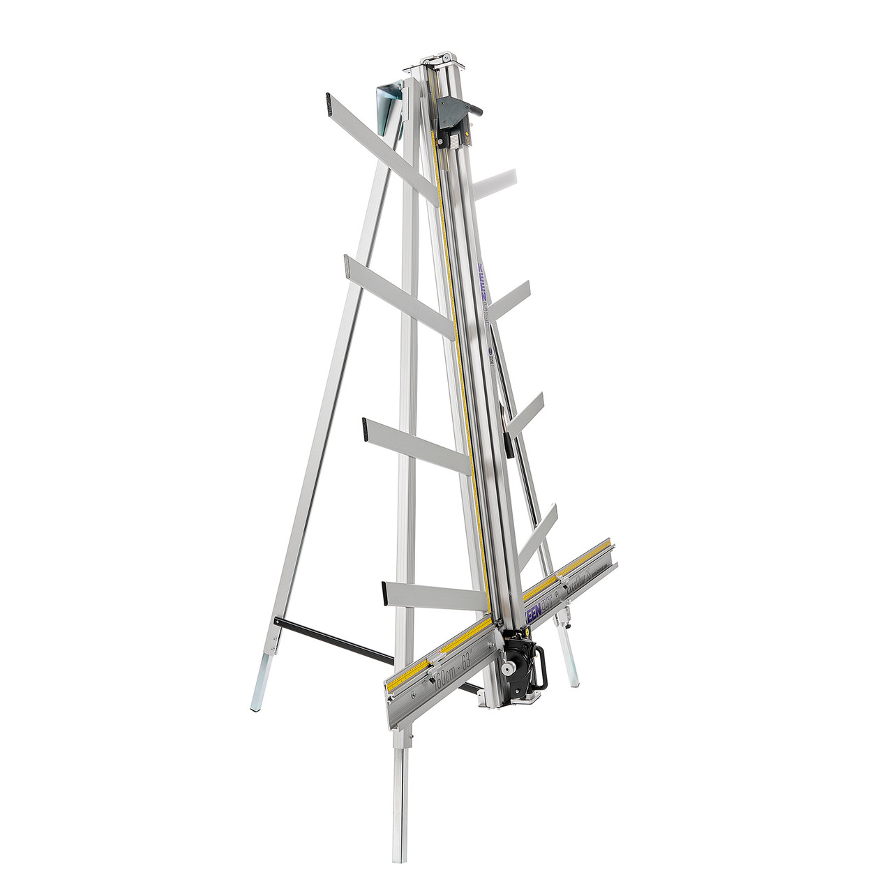Keencut Excalibur 3S vertical cutter mounted on a wall, ready for professional rigid substrate trimming.