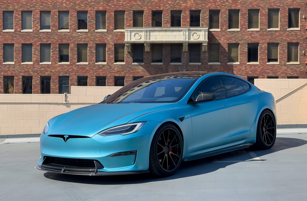 Tesla Model S in Matte Palladian Blue in Rooftop Light
A Tesla Model S with KPMF Matte Palladian Blue vinyl reflecting natural daylight on a rooftop. The matte texture and soft blue tones highlight the body lines with a clean, modern look. Tesla Model S in Matte Palladian Blue in Rooftop Light
A Tesla Model S with KPMF Matte Palladian Blue vinyl reflecting natural daylight on a rooftop. The matte texture and soft blue tones highlight the body lines with a clean, modern look.