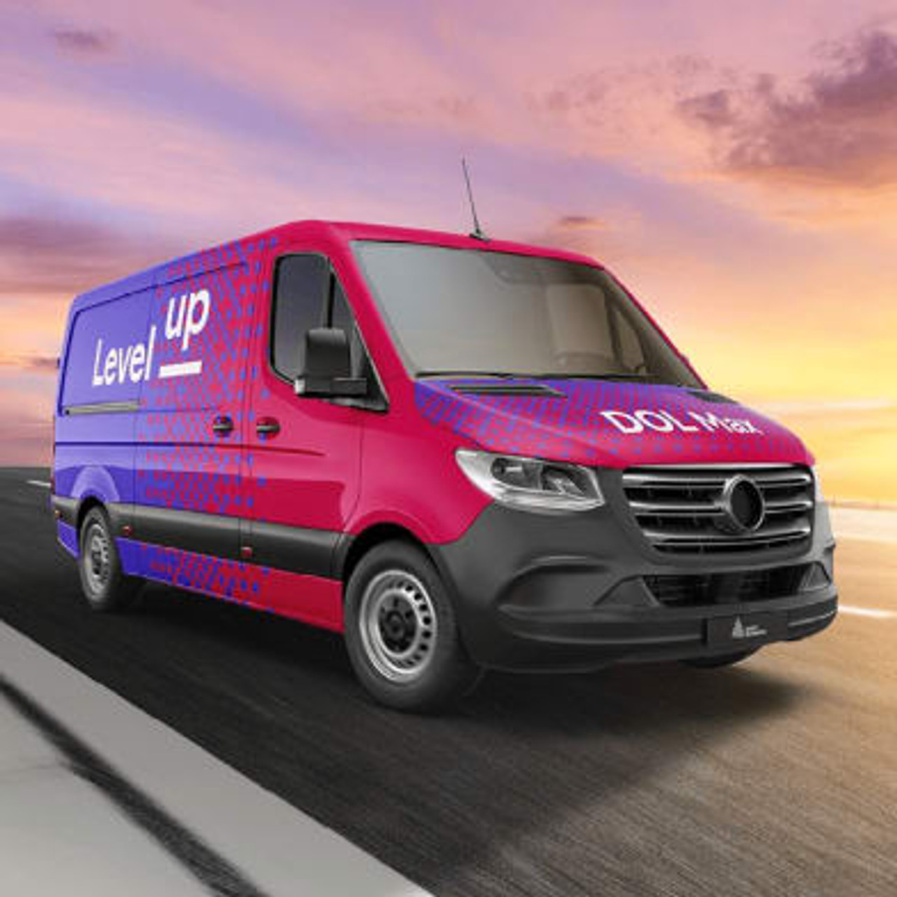 Close-up of Avery Dennison® DOL 1360 Max Gloss Overlaminate applied over a printed vehicle wrap, showing a mirror-like gloss finish across curves and recessed areas.