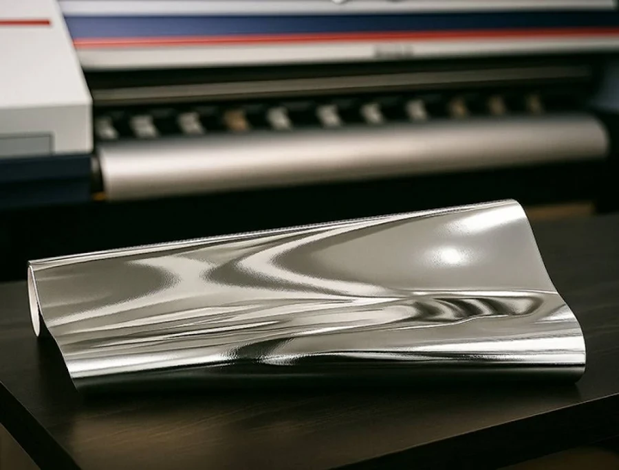 Graphictac silver chrome printable vinyl 54 x 150 roll
