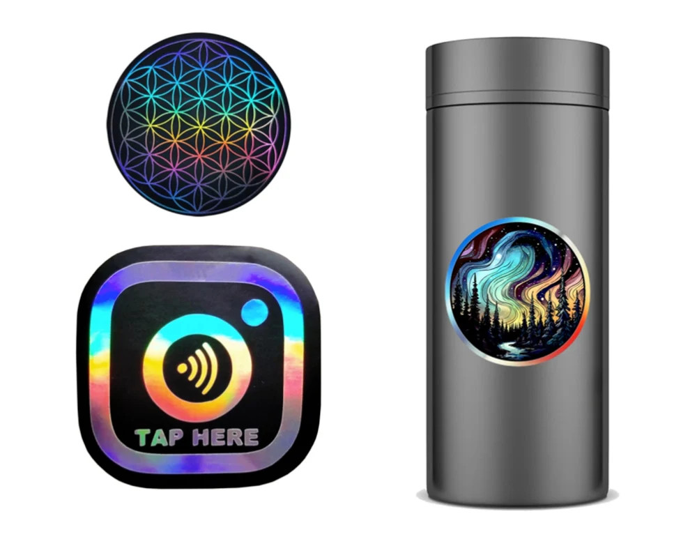 Graphictac holographic vinyl with air release liner