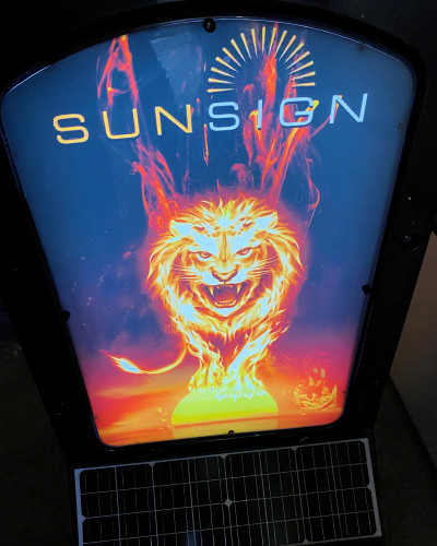 Illuminate Your Restaurant or Event Venue with Sun Sign Controls Solar Powered Portable Display Sign