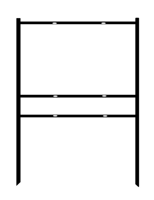 Double Sided H-Frame - Light Weight - .75" Angle Iron- 18" x 24"