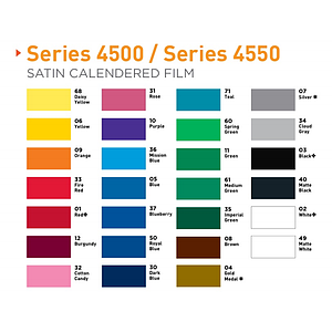 Arlon 4500 satin vinyl color swatches