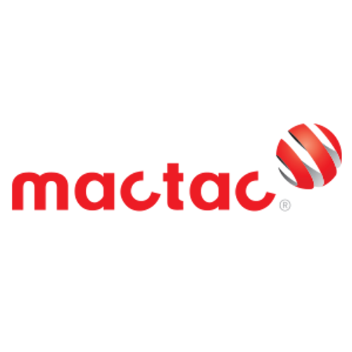 This description aims to convey the physical attributes of the product while also highlighting the brand identity through the inclusion of the Mactac logo.