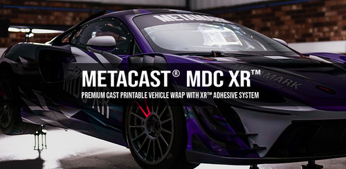 Metamark MetaCast MDC XR is a premium printable cast vehicle wrap film engineered for full wraps, fleet graphics and demanding 3D applications. Its MetaGlide XR grey adhesive provides optimized repositionability and micro-channel air release for faster, more efficient installation over curves, channels and recesses.

Compatible with solvent, eco-solvent, latex and suitable UV printing systems.