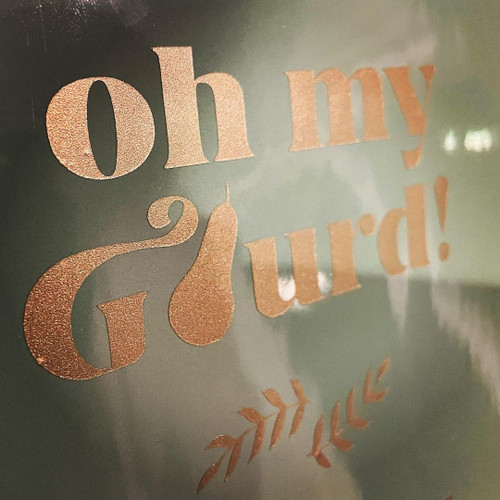 ORACAL 8510 Etched Glass Cal: 3 mil calendered PVC in gold coarse