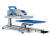Hotronix Fusion IQ® Heat Press 16x20 by Stahls' on display with the swing-arm open, showing the large platen, smart touchscreen controls, and rugged construction.
