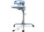 Hotronix® Air Fusion IQ® Heat Press 16x20 with pedestal base shown fully assembled in a print shop setting—highlighting the swing-style platen, IQ® touchscreen, and pedestal with locking wheels.