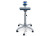 Hotronix® Air Fusion IQ® Heat Press 16x20 with pedestal base shown fully assembled in a print shop setting—highlighting the swing-style platen, IQ® touchscreen, and pedestal with locking wheels.