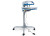 Hotronix® Air Fusion IQ® Heat Press 16x20 with pedestal base shown fully assembled in a print shop setting—highlighting the swing-style platen, IQ® touchscreen, and pedestal with locking wheels.