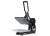 The MAXX® Clam Heat Press 11x15 by Stahls' sitting on a worktable with clamshell open, showing the compact platen, digital control panel, and durable steel frame.
