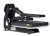 The MAXX® Clam Heat Press 15x15 by Stahls' shown open on a workstation, featuring the 15-inch platen, digital control panel, and sturdy steel frame.
