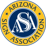 Arizona Sign Association annual sponsorship banner featuring Kirin Global Supplies logo among other industry partners, set against a backdrop of Phoenix‑area skyline and sunrise, highlighting Kirin Global Supplies as a key member of the Arizona Sign Association.