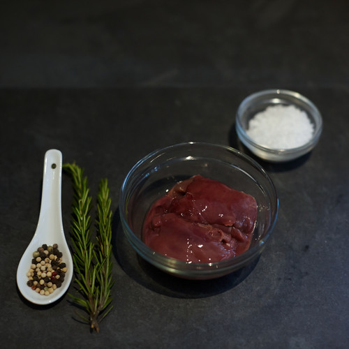 raw duckling liver in a bowl