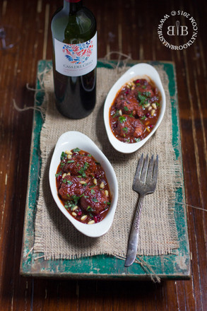 Turkey Meatballs with Red Wine Cranberry Marinara