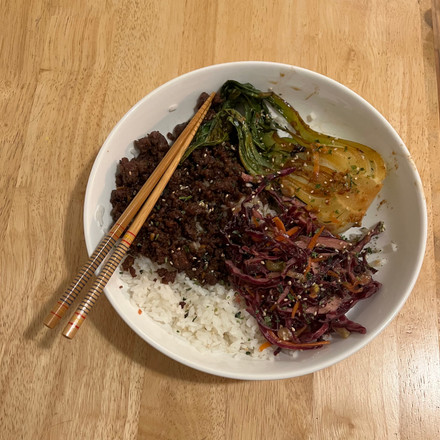 Korean Style Ground Beef Bowls