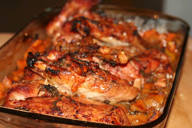 Maple Bourbon Glazed Turkey Wings