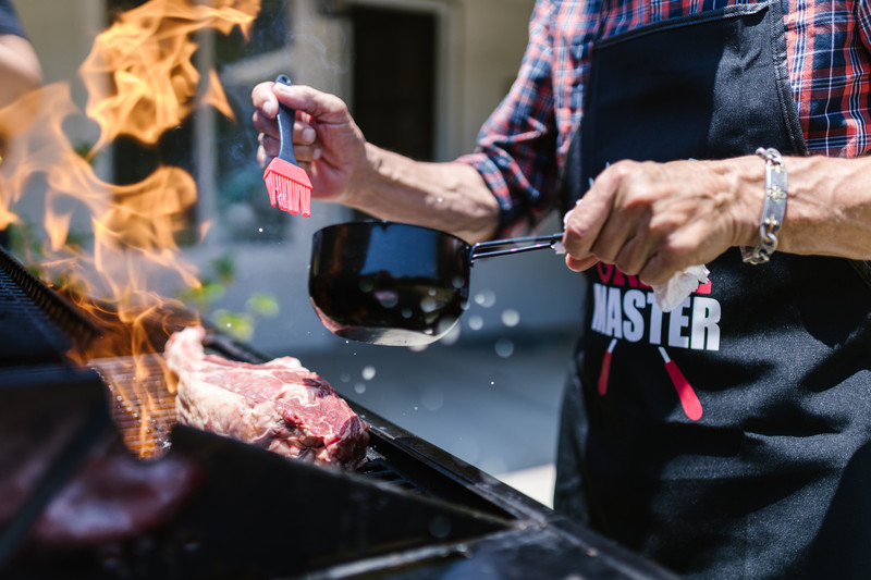 Grilled or Broiled Rib Steaks with Salsa Verde