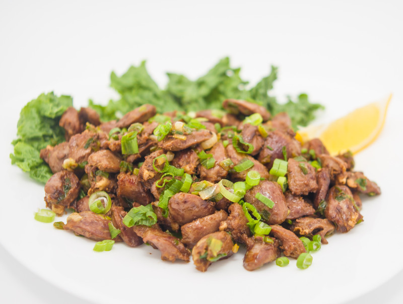 Simple Stir-Fried Chicken Hearts