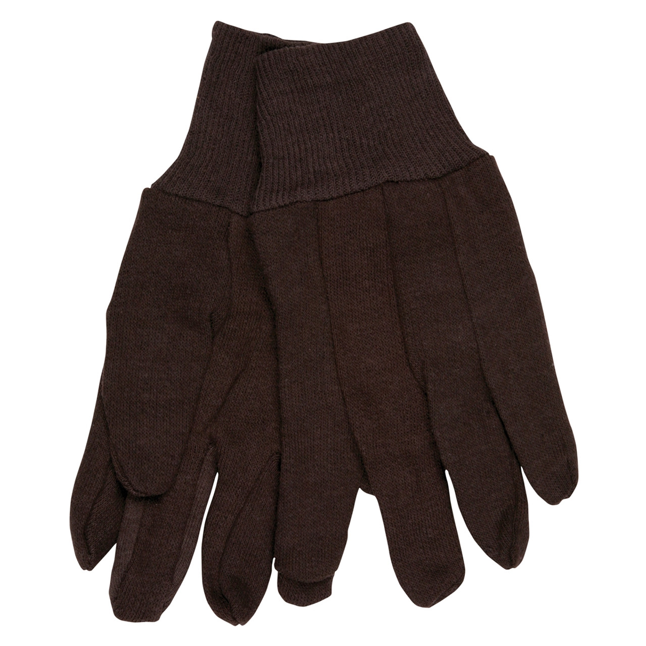 Memphis 7100P Brown Jersey Work Gloves All Cotton, Size Large (300 Pair)