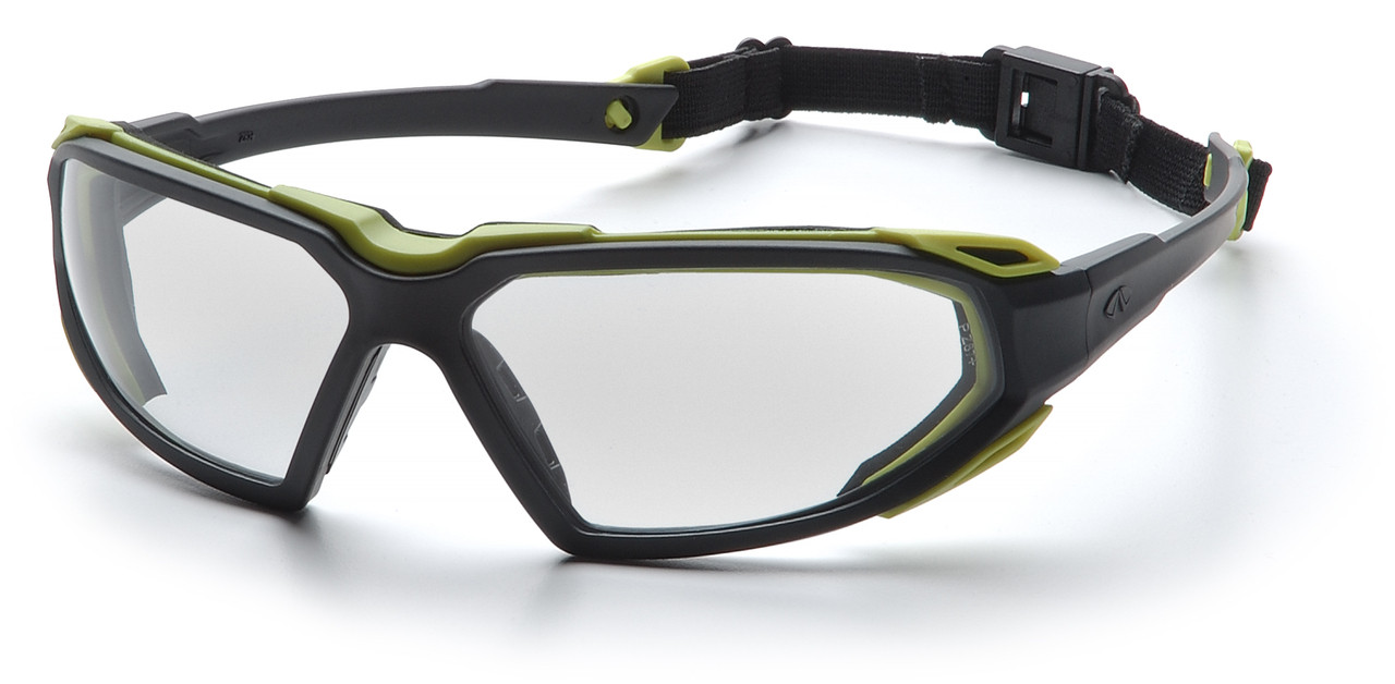 Pyramex SBL5010DT Highlander Safety Glasses, Frame: Black-Lime