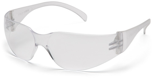 Pyramex S4110S Intruder Safety Glasses, Frame: Clear, Lens: Clear-Hardcoated (12 Pair)