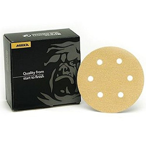 Mirka 23-634-800 - Bulldog Gold 3" 6 Hole Grip Vacuum Disc 800 Grit