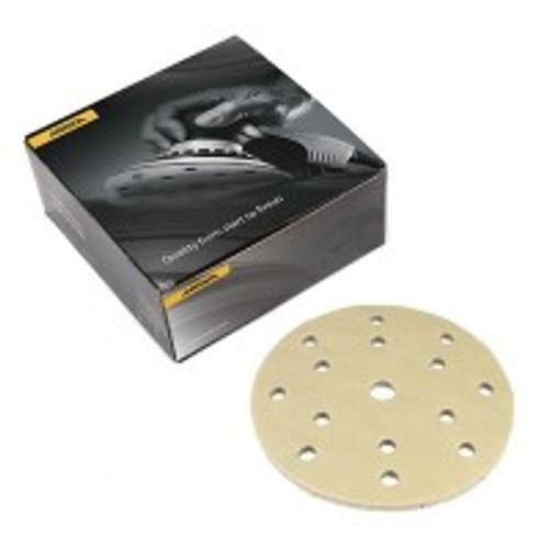 Mirka 23-645-800 - Gold Soft 6" 15 Hole Foam-Backed Grip Disc 800 Grit