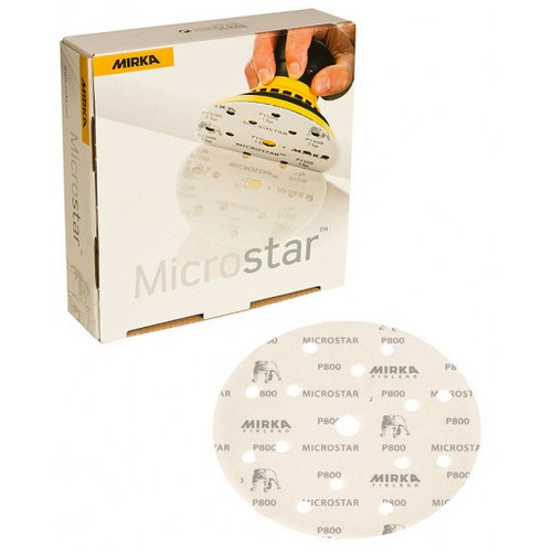 Mirka FM-611-2000 - Micro Star 6" 15-Hole, Film-Backed Vacuum Grip Disc 2000 Grit