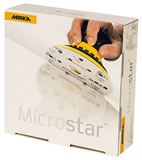 Mirka FM-622-800 - Microstar 6" Film-Backed Grip Disc 800 Grit (Qty 50 per pk/bx)