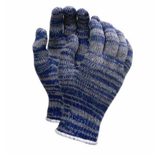 Memphis 9642S 7 Gauge Regular Weight Gloves /Gray Cotton / Polyester Blend Multi-color, Size Small (12 Pair)