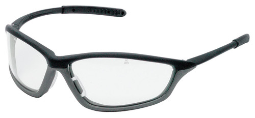 Crews SH110AF Shock Safety Glasses Onyx/Graphite Gray Frame with Clear Anti-Fog Lens (12 Pair)